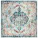 SAFAVIEH Madison Joandra Vintage Floral Area Rug Navy/Light Blue 9 x 9 Square