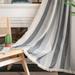 Manfiter Stripe Semi Sheer Curtains for Living Room Grey Geometric Window Curtain Panels for Bedroom Office