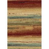 7 x 10 in. Plush Stripes Dusk to Dawn Area Rug - Multicolor