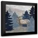 Reed Tara 12x12 Black Modern Framed Museum Art Print Titled - Blue Cliff Mountains scene III-Elk
