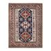 Hand-Knotted Wool Tribal Traditional Ivory Area Rug 4 5 x 5 6