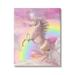Stupell Industries Dazzling Unicorn Fluffy Pink Clouds Fantasy Rainbow 16 x 20 Design by Ziwei Li