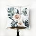 Pink Flower | Palm | Leaves | Throw Pillow Cover | Home DÃ©cor | Throw Pillow White | White Throw Pillows | Designer Pillows | Room Decor