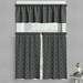 Ambesonne Dark Grey Valance & Curtain Venetian Baroque 55 x30 Black Grey