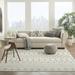 Nourison Grafix Moroccan Ivory/Grey 7 10 x 9 10 Area Rug (8x10)