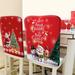 D-GROEE Christmas Chair Covers Christmas Decoration Santa Hat Chair Back Covers for Xmas Dinning Decoration Christmas Restaurant Holiday Festival Party Decor