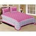 Rastogi Handicrafts Cotton Double Bedsheet Queen Size Color - Pink Tapestry Printed with 2 Pillow Cases (BEDSHEET 4) Size - - 84 x 94 inches