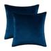 JANDEL 2 Pack 100% Cotton Comfortable Solid Decorative Throw Pillow Case Square Cushion Cover Pillowcase