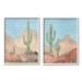 Stupell Industries Warm Sunny Desert Cactus Western Landscape 16 x 20 Design by Jacob Green