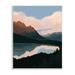 Stupell Industries Mountain Range River Canoe Cloudy Wilderness Birds Wood Wall Art 13 x 19 Design by Abi Hall