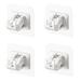 Hemoton 4pcs Practical Punch-free Pasting Curtain Rod Clips Home Curtain Rod Holders