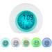 Light Digital Alarm Clock LED Display Electronic Alarm Clock Round light gradient alarm clock