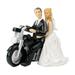 NUOLUX Elegant Bride and Groom Cake Topper Figurine Wedding Decoration Figurine Gift (Motorbike)
