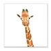 Stupell Industries Simple Smiling Giraffe Head Animal Portrait Wood Wall Art 12 x 12 Design by Amanda Houston