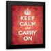 The British Ministry of Information 15x18 Black Modern Framed Museum Art Print Titled - Keep Calm and Carry On - Vintage Red