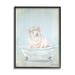 Stupell Industries Vintage Plump Pig Floral Crown Parisian Style Bathtub 16 x 20 Design by Debi Coules