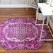 Unique Loom Medallion Richmond Rug Purple/Ivory 7 10 Octagon Medallion Traditional Perfect For Living Room Bed Room Dining Room Office