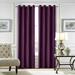 Goory 1pc Velvet Room Darkening Curtain Grommet Blackout Window Curtain Thermal Insulated Window Drape For Bedroom Purple 52 W*72 L