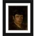 Ladislav MednyÃ¡nszky 12x14 Black Ornate Wood Framed Double Matted Museum Art Print Titled: Lad with a Large Ear and a Small Hat (1880-1900)