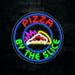 Pizza by the slice LED Neon Sign 26 L x 26 H #31335
