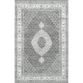 nuLOOM Ronnie Elegant Vintage Medallion Cotton Flatweave Area Rug 5 x 8 Grey