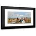 Francesc Miralles i Galaup 18x11 Black Modern Framed Museum Art Print Titled - Tarde En La Playa (An Afternoon on the Beach) (1890)