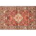 Ahgly Company Indoor Rectangle Traditional Sandy Brown Medallion Area Rugs 5 x 8