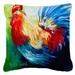 Carolines Treasures Rooster Chief Big Feathers Canvas Fabric Decorative Pillow