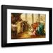 FranÃ§ois Joseph Heim 18x15 Black Modern Framed Museum Art Print Titled - Ptolemy Philopator Struck by Death as He Desecrated the Temple of Jerusalem