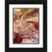 Mary Cassatt 11x14 Black Ornate Wood Framed Double Matted Museum Art Print Titled: Woman with a Pearl Necklace in a Loge