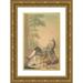 Louis Carrogis Carmontelle 16x24 Gold Ornate Framed and Double Matted Museum Art Print Titled - Seated Man with a Sword and a Hat on His Knee