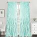 LELINTA 2pc Shabby Chic Sheer Voile Vertical Ruffled Tier Window Curtain Pane Drapes Set l Size 50 x63 /50 x84 /50 x95