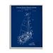 Stupell Industries Sailboat Watercraft Blue Patent Office Diagram Blueprint Framed Wall Art 16 x 20 Design by Karl Hronek