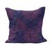 Indigo Fluffy Throw Pillow Cushion Cover Paisley Flower Inspired Design with Inner Swirls Leaves Image Decorative Square Accent Pillow Case 16 x 16 Dark Blue Purple by Ambesonne