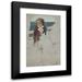 Albert Edelfelt 13x18 Black Modern Framed Museum Art Print Titled - A Woman Sitting at the Ship s Handrail a Sketch