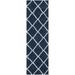 SAFAVIEH Hudson Amias Geometric Shag Runner Rug Navy/Ivory 2 3 x 6