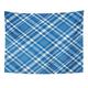 REFRED Quilt Tartan Plaid Pattern Checkered in Dark Grayish Blue Pale and White Border Wall Art Hanging Tapestry Home Decor for Living Room Bedroom Dorm 51x60 inch