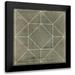 Vision Studio 20x20 Black Modern Framed Museum Art Print Titled - Geometric Blueprint VIII