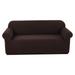 QISIWOLE 100% Waterproof Couch Cover Dual Waterproof Sofa Cover Stretch Jacquard Sofa Slipcover Leakproof Furniture Protector for Kids Pets Dog and Cat (Sofa Brown)