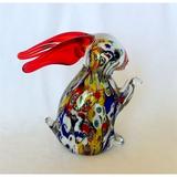 Multi-Color Bunny Glass Figurine