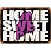 10 x 14 METAL SIGN - Home Sweet Home Maine Black Purple - Vintage Rusty Look