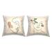 Stupell Industries Boho Female Portrait Line Drawing Plant Glam Beige 18 x 7 x 18 Decorative Pillows (Set of 2)