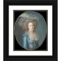 AdÃ©laÃ¯de Labille-Guiard 20x23 Black Ornate Framed Double Matted Museum Art Print Titled: Madame Elisabeth De France (1764-1794) (ca. 1787)
