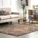 nuLOOM Kenia Distressed Diamond Cotton Blend Area Rug 5 3 x 7 7 Brown