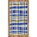 Yellow and Blue Area Rug Retro Scottish Checkered Tartan with Color Stripes Lines Pattern Flat Woven Accent Rug for Living Room Bedroom Dining Room 4 X 5.7 Blue by Ambesonne