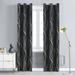 CUH Blackout Thick Solid UV Protection Drapes Modern Living Room Thermal Insulated Curtains Grommet Energy Efficient Window Curtain Black 52 x 84 inch