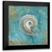 Nai Danhui 15x15 Black Modern Framed Museum Art Print Titled - Treasures from the Sea III Aqua