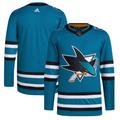 Men's adidas Teal San Jose Sharks Home Primegreen Authentic Jersey