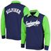 Men's Tommy Hilfiger College Navy/Neon Green Seattle Seahawks Aiden Quarter-Zip Sweatshirt