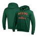 Men's Champion Green Miami Hurricanes Primary Team Logo Icon Baseball Powerblend Pullover Hoodie